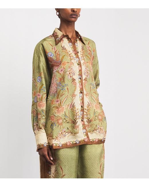 Zimmermann Metallic Silk Indra Shirt