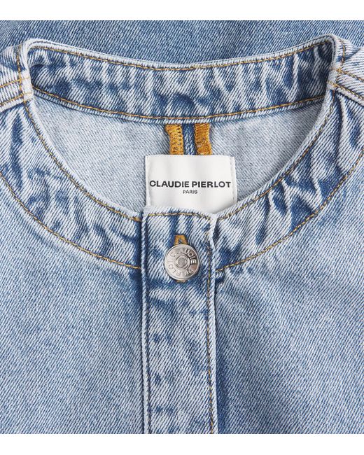 Claudie Pierlot Blue Denim Flared Mini Dress
