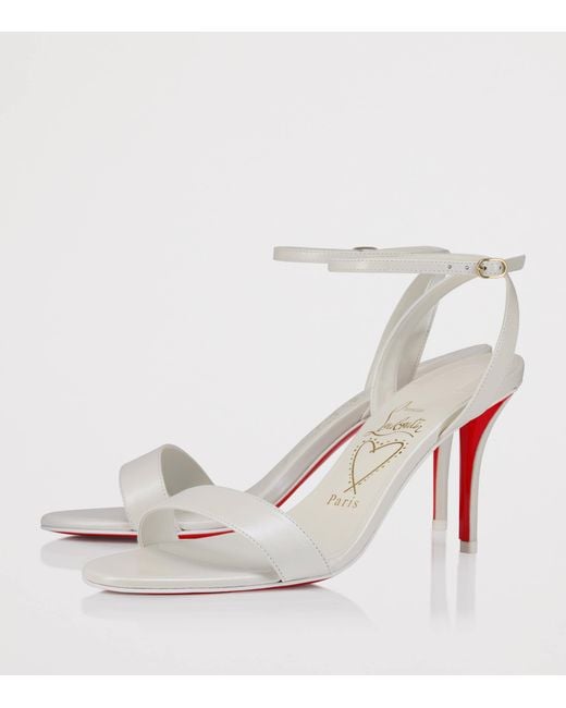 Christian Louboutin White Miss Z Leather Sandals 80
