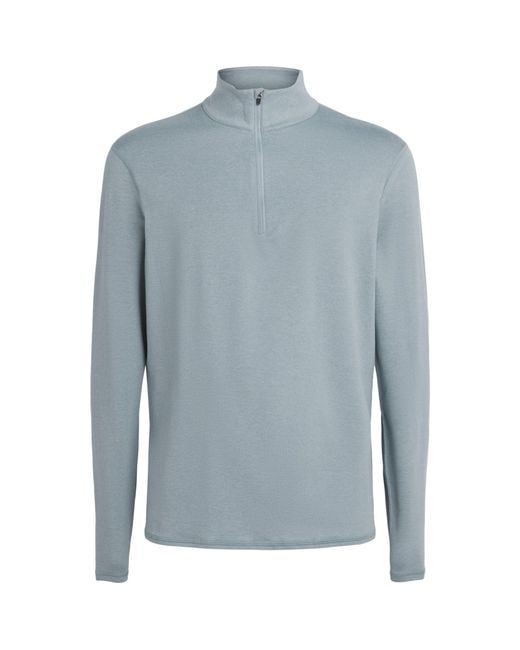 vuori Blue Ponto Quarter-Zip Sweatshirt for men