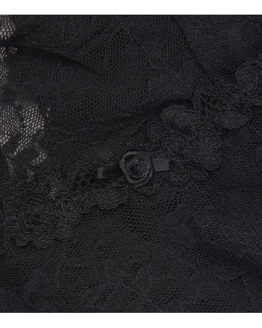Skims Gray Stretch-Lace Boyshorts