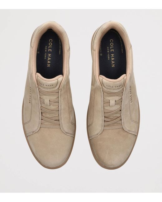 Cole Haan Brown Leather Grandprø Luxe Slip-On Sneakers for men