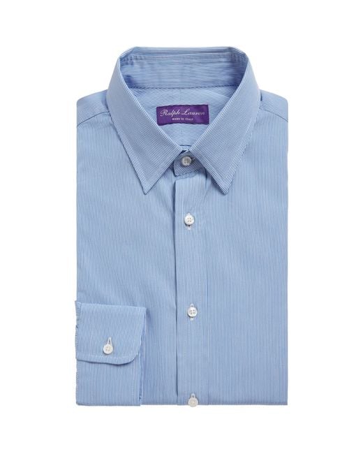 Ralph Lauren Blue Cotton Stripe Philip Shirt for men