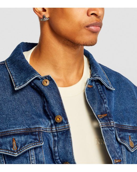 Vivienne Westwood Metallic Diamante Heart Single Stud Earring for men