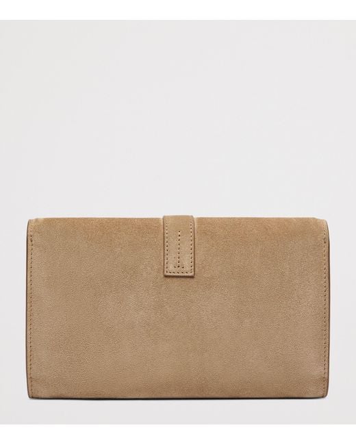 Tom Ford Natural Suede Wallet With Strap