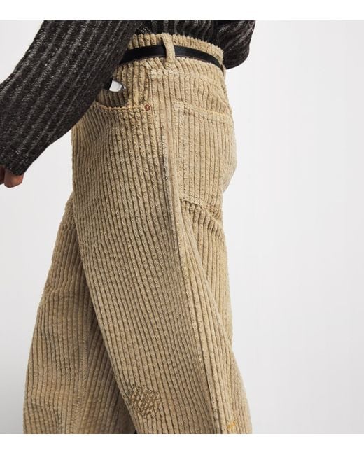 Our Legacy Natural Corduroy Vast Cut Trousers for men