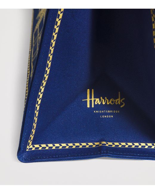 Harrods Blue Building Shopper Bag