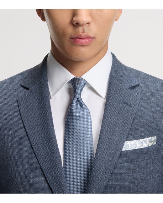 Boss Blue Stretch-Wool Blazer for men