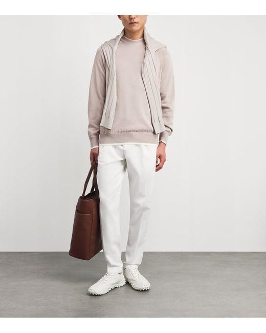 Eleventy Pink Cotton Sweater for men