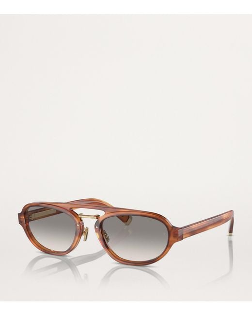 Brunello Cucinelli Brown Acetate Bc4008S Sunglasses