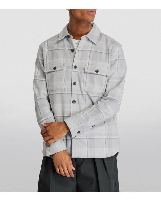 PAIGE Gray Organic Cotton Wilbur Overshirt for men