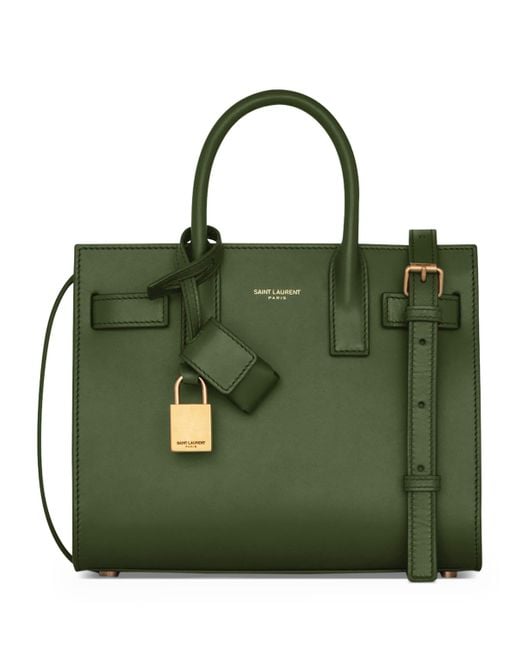 Saint Laurent Green Nano Sac De Jour Tote Bag