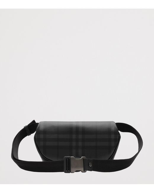 Burberry Black City Check Belt Bag for men