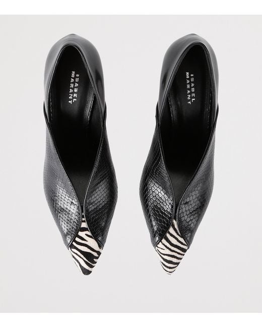 Isabel Marant Black Leather Luza Pumps 90