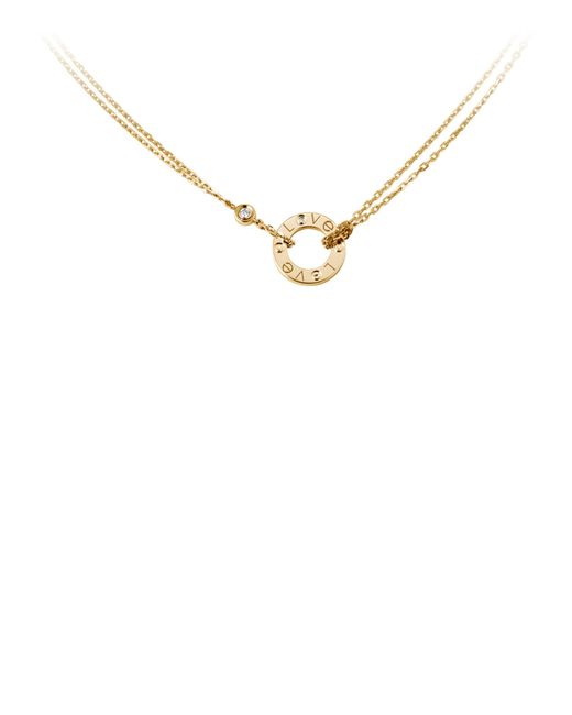 Cartier Metallic And Diamond Love Double Chain Necklace