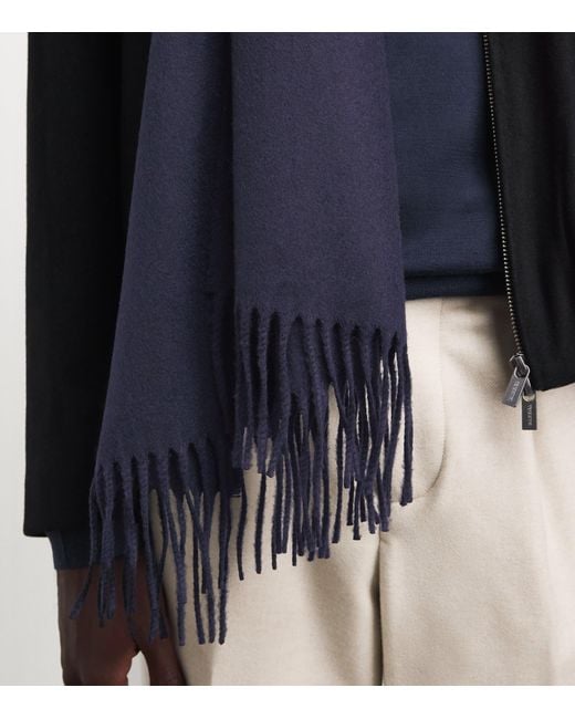 Johnstons Blue Cashmere Stole for men