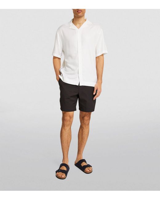 Calvin Klein White Logo-tape Short-sleeve Shirt for men
