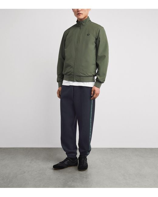 Fred Perry Blue Contrast Tape Sweatpants for men