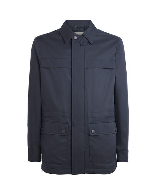 Canali Blue Technical Maestrale Field Jacket for men