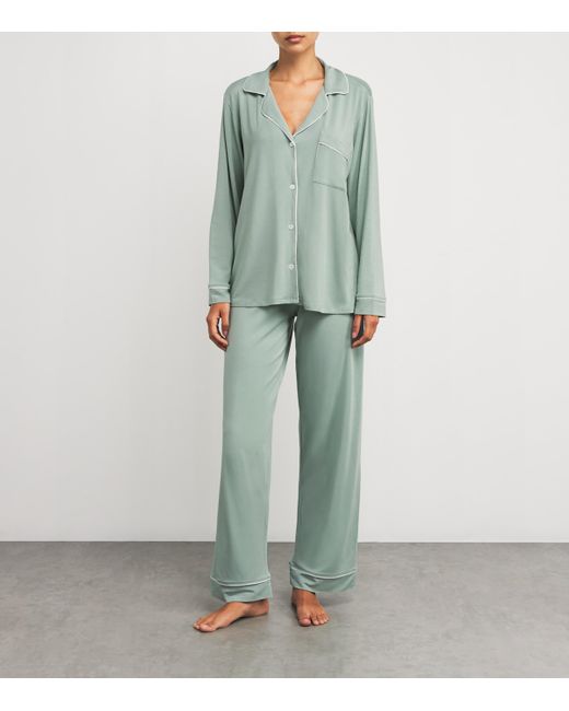 Eberjey Green Gisele Long Pyjama Set