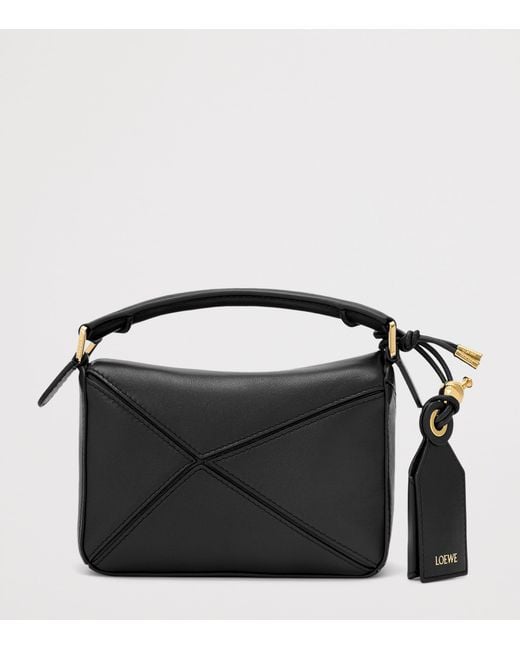 Loewe Black X Paula's Ibiza Mini Lambskin Puzzle Top-Handle Bag