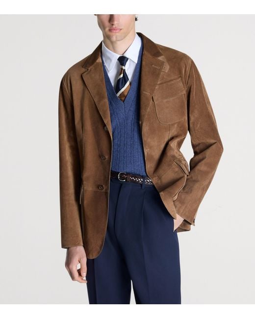 Dunhill Brown Suede Blazer for men