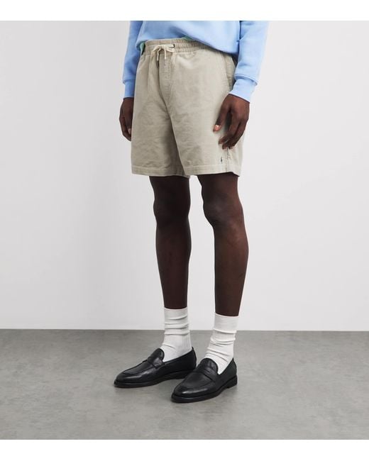 Polo Ralph Lauren Gray Cotton Corduroy Prepster Shorts for men