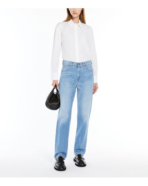 Max Mara White Stretch-Cotton Shirt