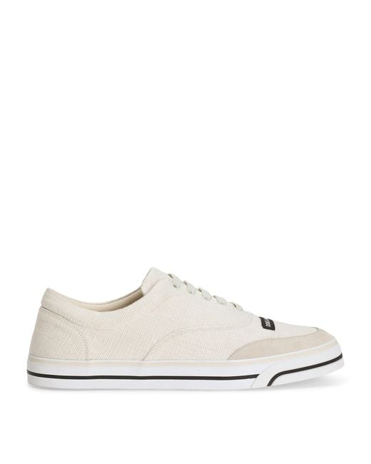 Dolce & Gabbana White Canvas Sailing Sneakers for men