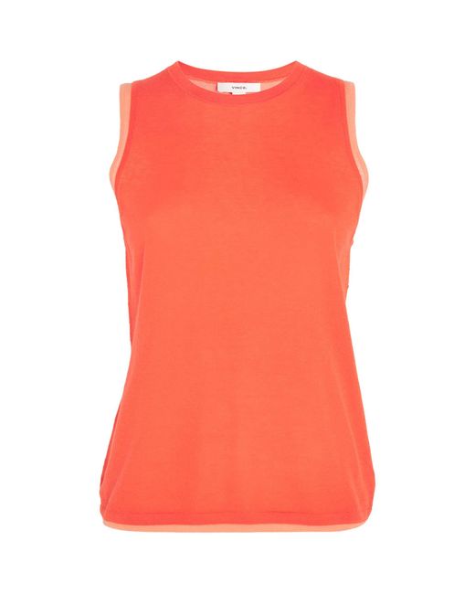 Vince Pink Double-layer Tank Top