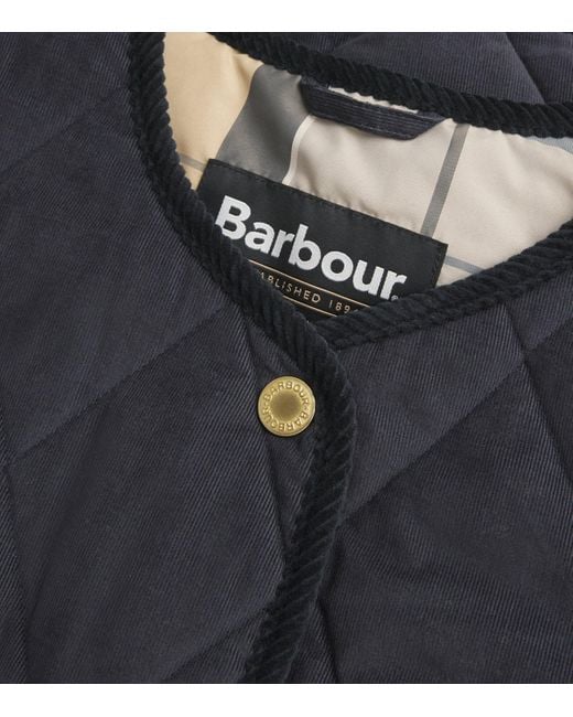 Barbour Blue Cotton Quilted Cecily Gilet