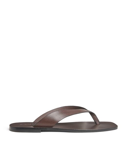 A.Emery Brown Leather Kinto Flip Flops