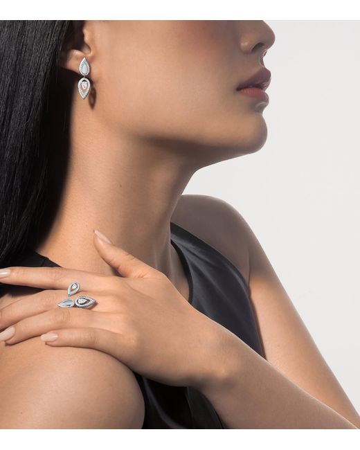 Messika White Fiery And Diamond Trio Ring
