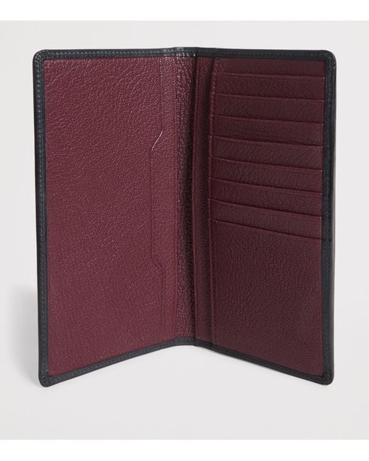 Swaine Black Leather Tall Jacket Wallet for men