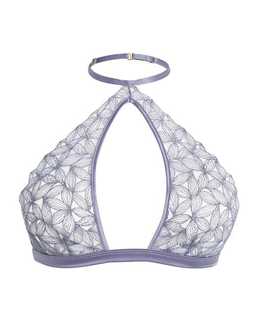 Coco De Mer Blue Lace Halterneck Esme Soft Bra