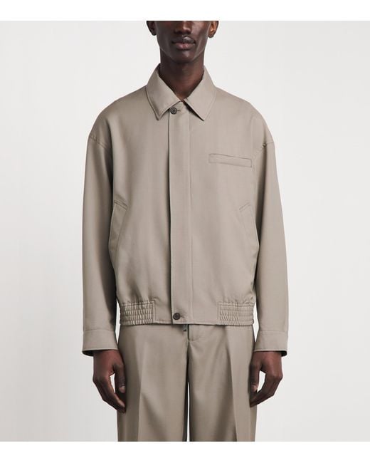 Emporio Armani Gray Twill Jacket for men