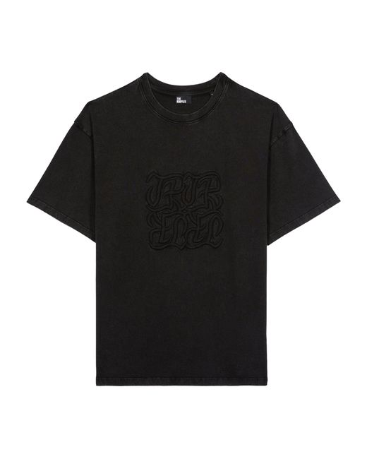 The Kooples Black Initial Embroidery T-shirt for men