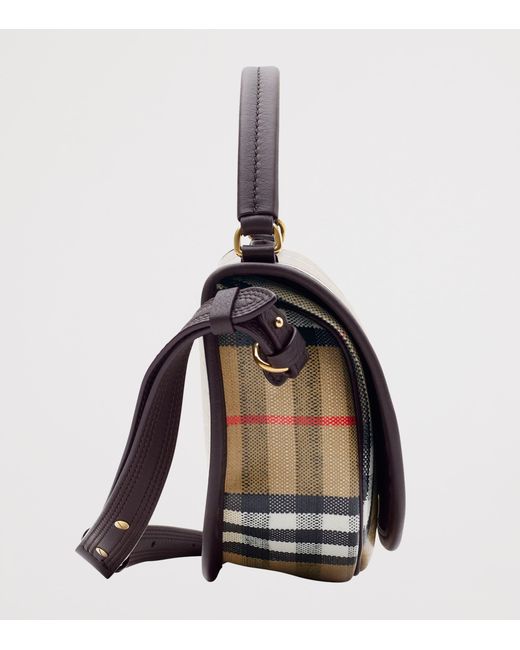 Burberry Metallic Canvas Highlands Cross-Body Bag