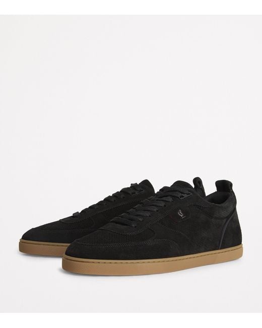 Christian Louboutin Black Tutti Rui Suede Sneakers for men