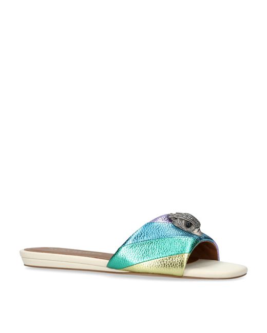 Kurt Geiger Green Kensington Flat Sandals
