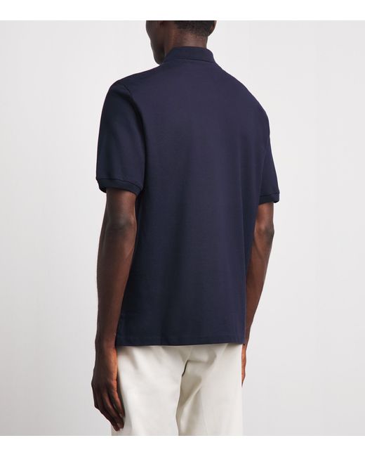 Ralph Lauren Blue Cotton-Cashmere Polo Bear Polo Shirt for men
