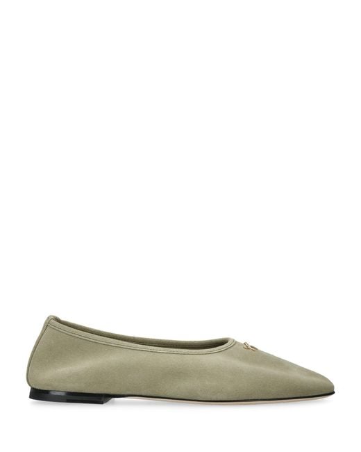 Dear Frances Green Suede Gala Ballet Flats