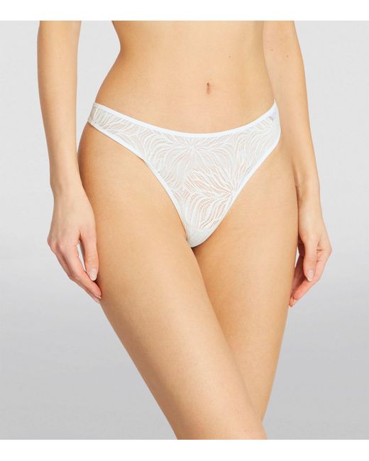 Calvin Klein White Lace Thong