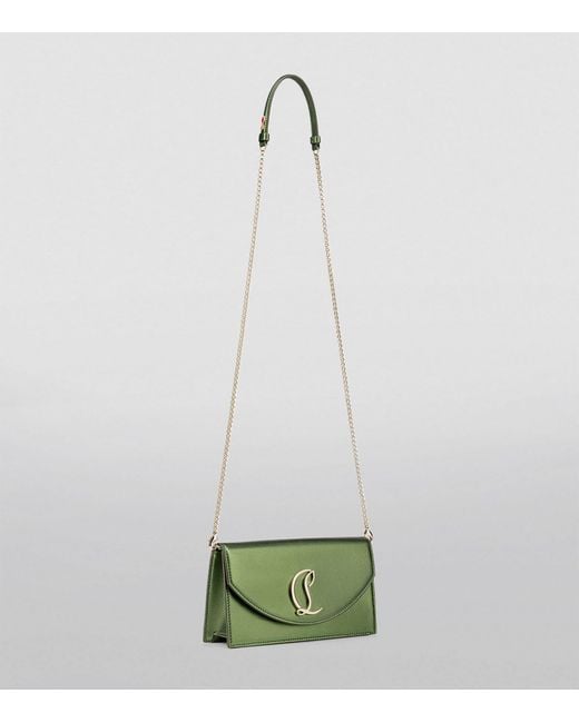 Christian Louboutin Green Loubi54 Nappa Leather Clutch Bag