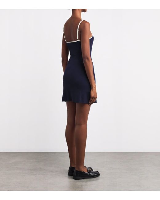 Maje Blue Knitted Mini Dress