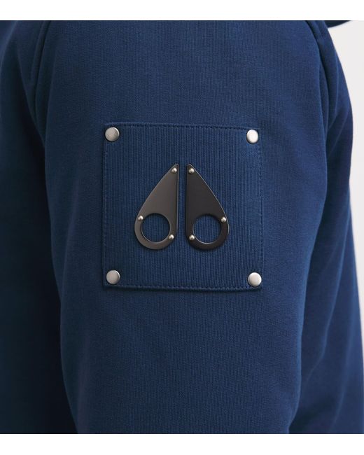 Moose Knuckles Blue Padded Bunny Zip-Up Hoodie for men