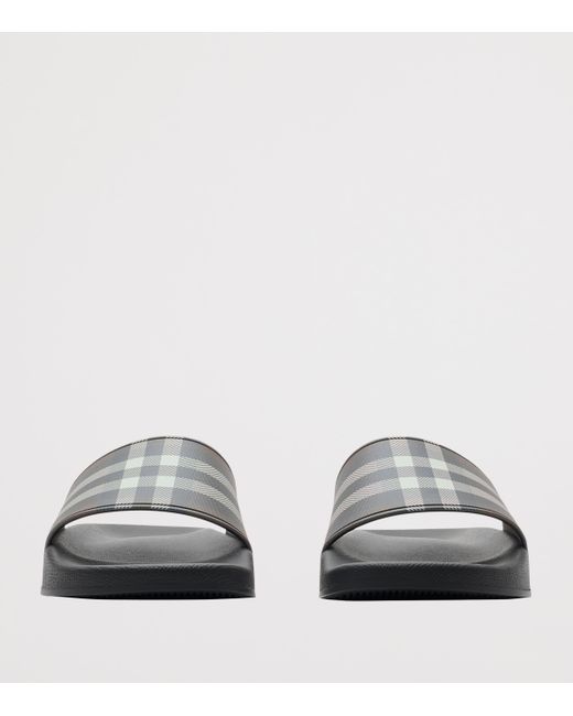 Burberry Brown Check Slides