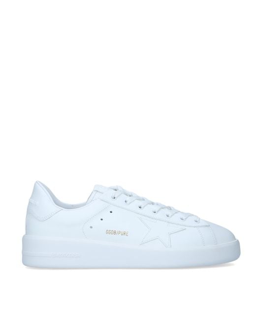 Golden Goose Deluxe Brand Blue Leather Purestar Low-Top Sneakers for men
