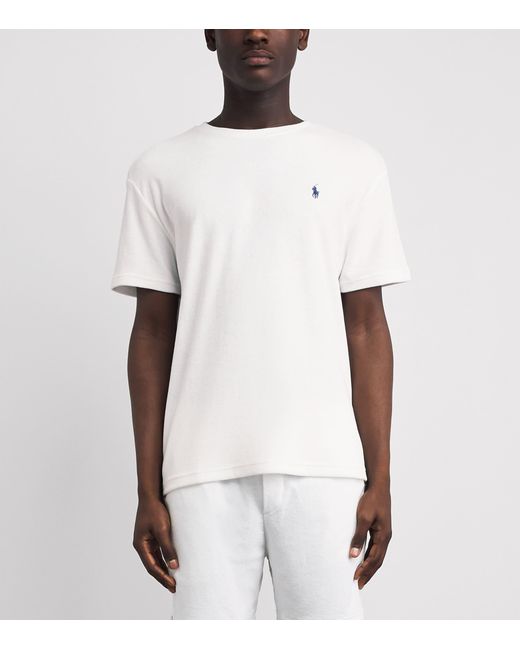 Polo Ralph Lauren White Cotton-Blend Terry Cloth T-Shirt for men