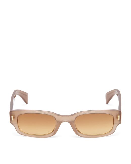 McQueen Natural T-Bar Rivet Panthos Sunglasses